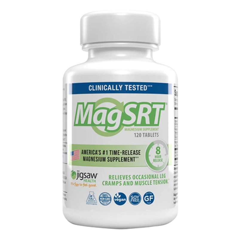 Jigsaw Health MagSRT Time Release Magnesium Supplement with Vitamin B