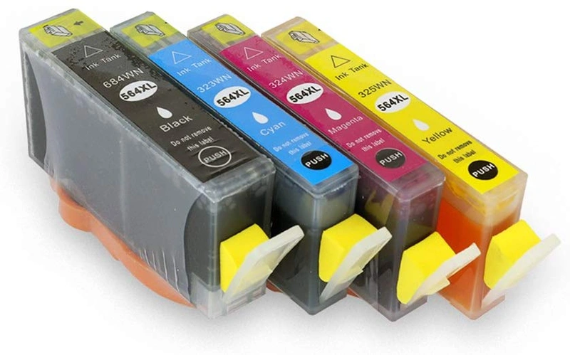 CISinks 4 Pack Compatible Ink Cartridges for HP 564 564XL (4 Color) Deskjet 3520 3526 3521 3522 OfficeJet 4620 4622 Photosmart 5522 5525 5514 5515 5510 5520 5511 6515 6512 6510 6520 B209a B210a HP564