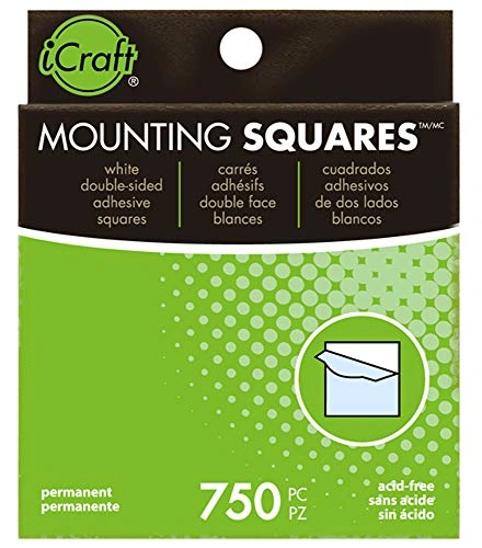 Mounting Squares - White 0.5 750 Per Package ( Pack Of 4 )