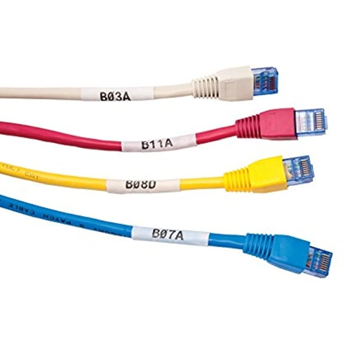 Brady SelfLaminating Vinyl Label Maker Black and White Semiclear 1 x 1