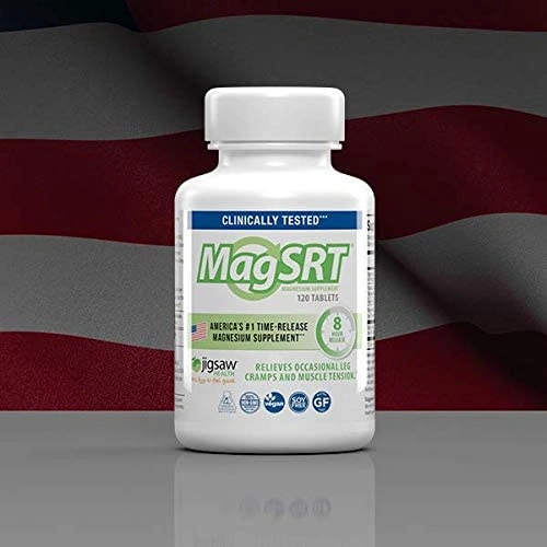 Jigsaw Health MagSRT Time Release Magnesium Supplement with Vitamin B