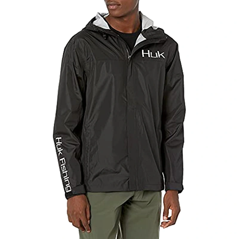 Huk Wind Resistant Fishing Rain Jacket Black Small, Wholesale Prices