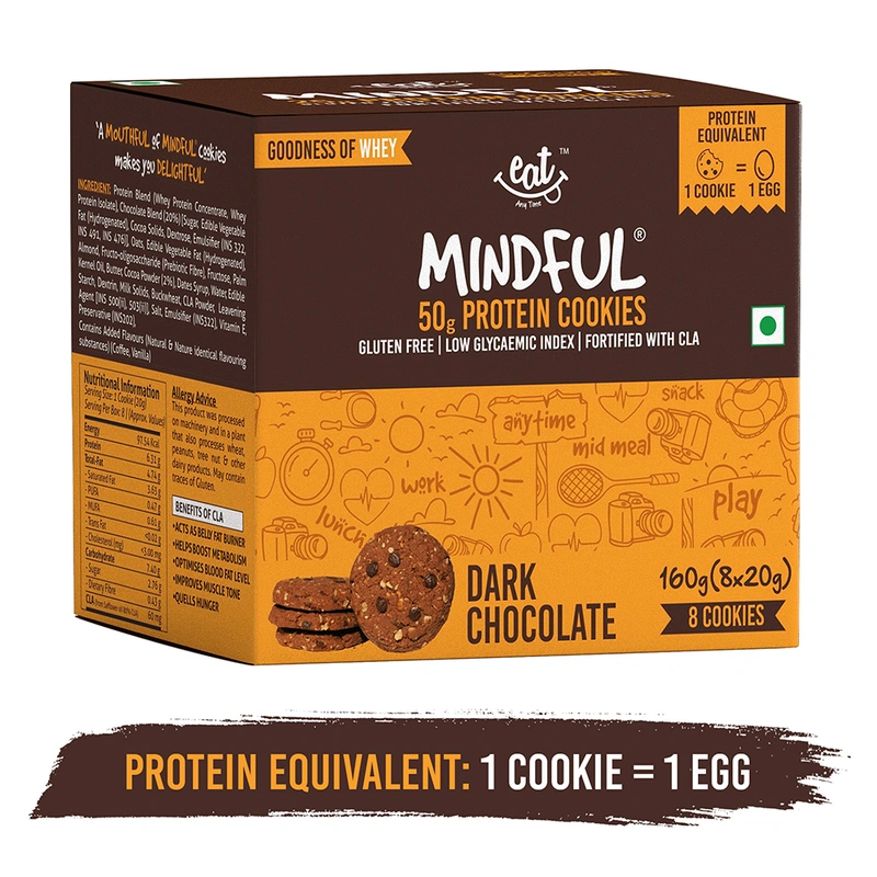 Eat Anytime Dark Chocolate Protein Cookies 160 gr