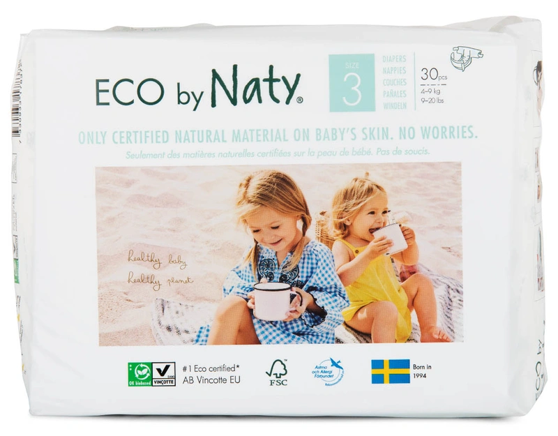 Naty Diapers Size 3  30 Pcs 4-9 kg