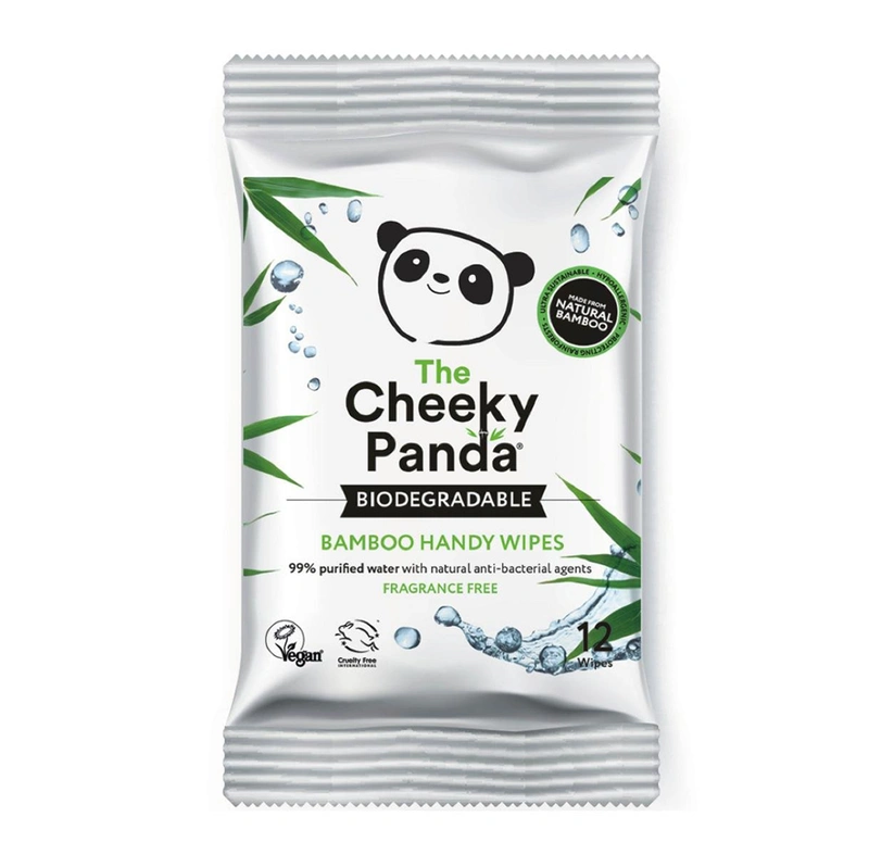 Cheeky Panda Biodegradable Bamboo Handy Wipes 72 Packs