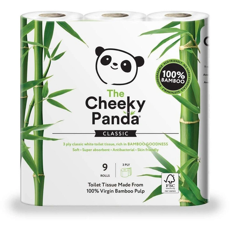 Cheeky Panda Toilet Tissue 9 Pack 3 Ply 120 X 104.5 mm