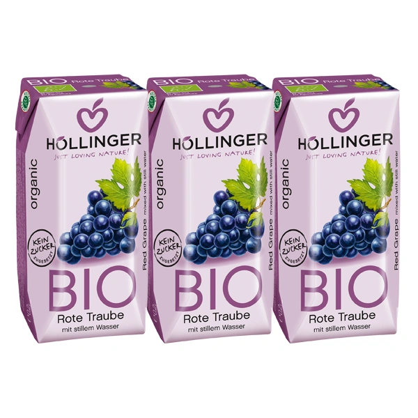 Hollinger Organic Red Grape Juice 200 ml Pack Of 3