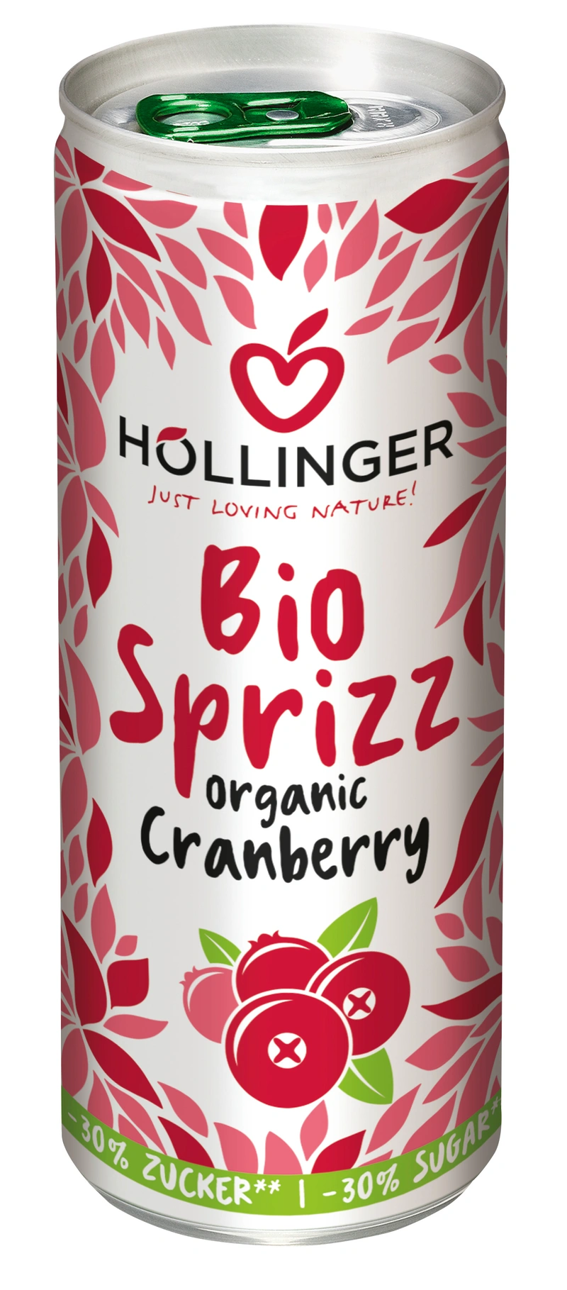 Hollinger Organic Cranberry Sprizz Can 250 ml