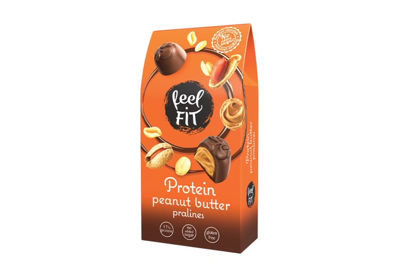 FeelFIT Protein Peanut Butter Pralines, No Added Sugar, Gluten Free 66g
