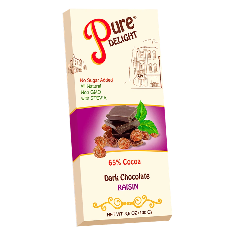 Pure Delight Raisin Dark Chocolate 80 Gr