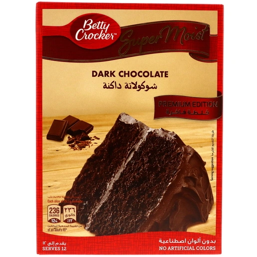 Betty Crocker Supermoist Dark Chocolate Cake  Mix 510 Gr
