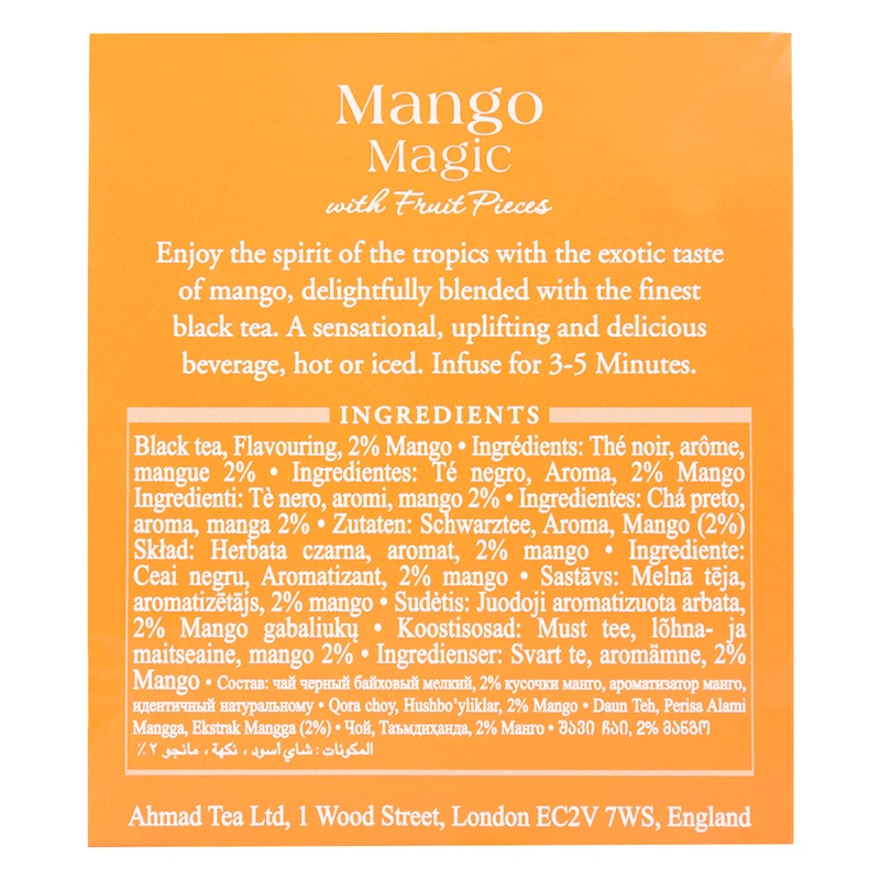 Ahmad Tea Mango Magic Tea Bags 20 X 2 Gr