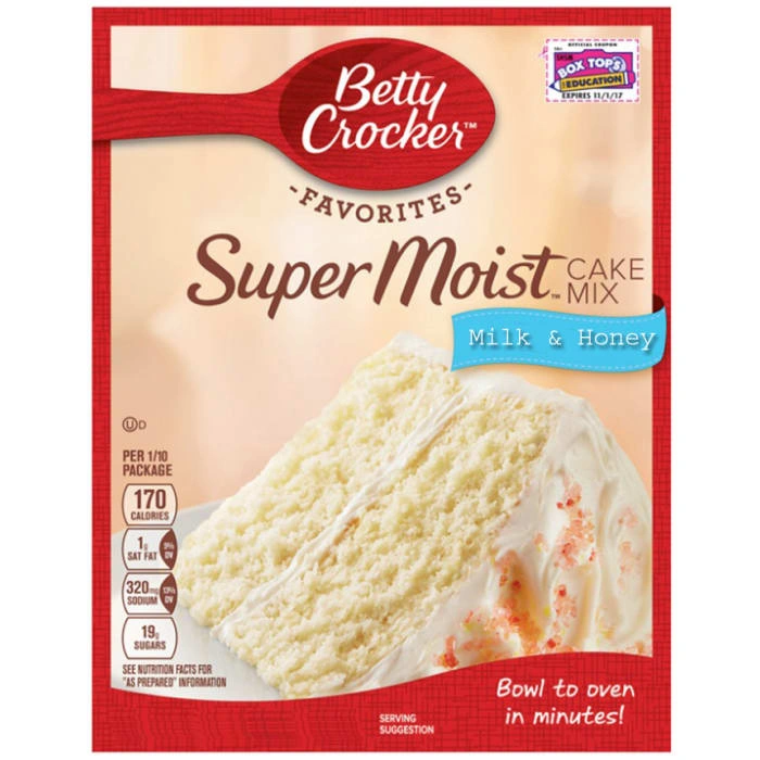 Betty Crocker Supermoist Milk & Honey Cake Mix 475 Gr