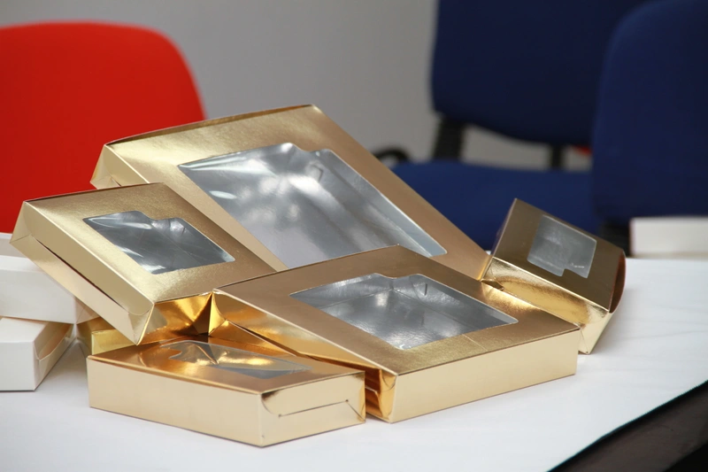 Hotpack Sweet Box Aluminium Golden 20 x 10 cm 250 Pieces