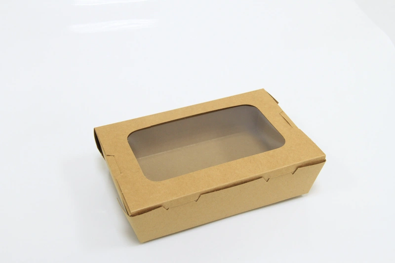 Hotpack  Kraft Lunch Box With Window 120 mm 300 Pieces