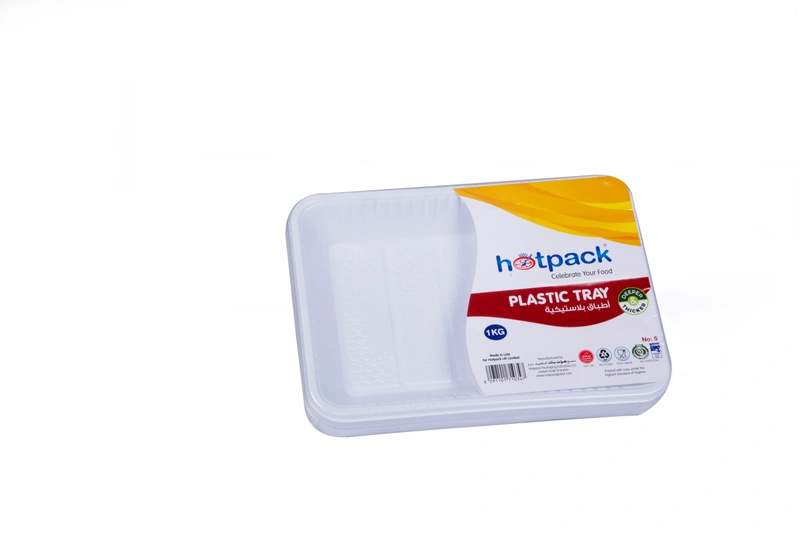 Hotpack Plastic Rectangular Trays No.5 330 x 211 x 30 mm 10 kg