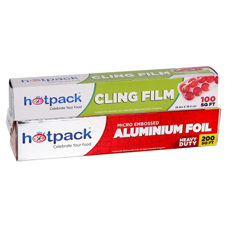 Hotpack Aluminium Foil And Cling Film Food Wrap 2 Pieces