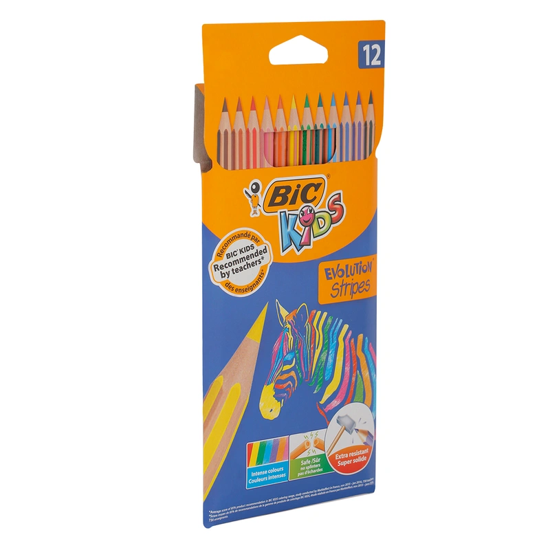 BIC Evolution Stripes - 24 Colouring Pencils for Kids, Students & Teachers, Shop Today. Get it Tomorrow!