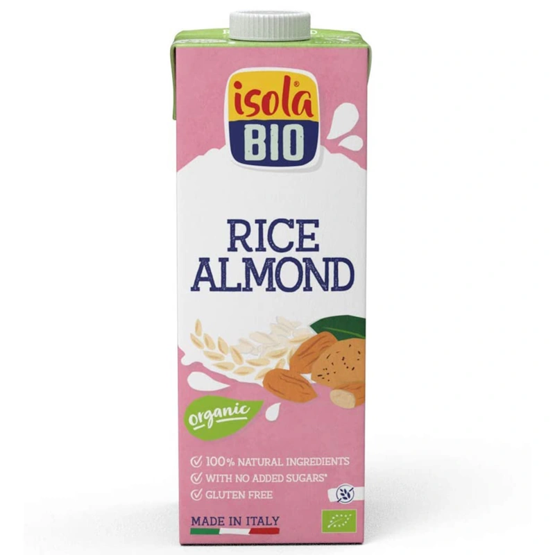 Isola Bio 100 Organic Rice Almond Plant Based Milk 1 Litre Wholesale