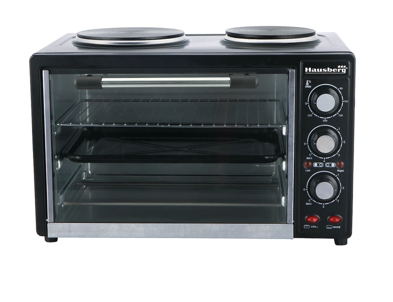 Hausberg Electric Oven 
With Hot Plate Black
35 Lt