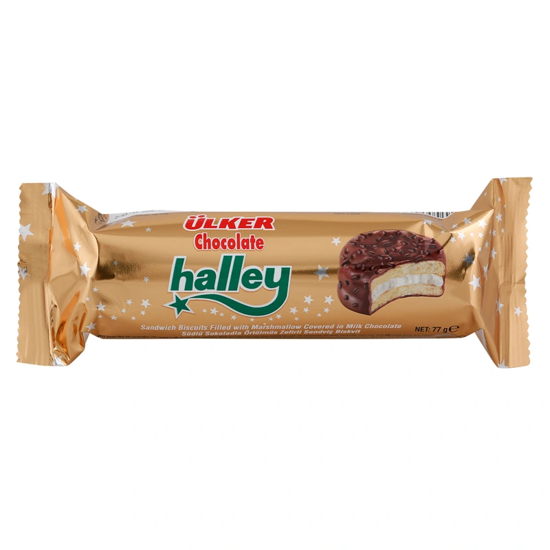 Ulker Halley Mini Chocolate Coated Sandwich Biscuits 77 Gr Pack Of 24