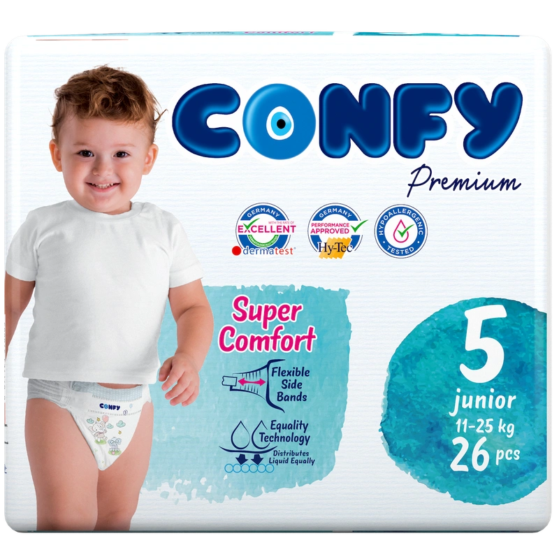 Confy Premium Diaper Size 5 Junior 11 25 kg 26 Pieces