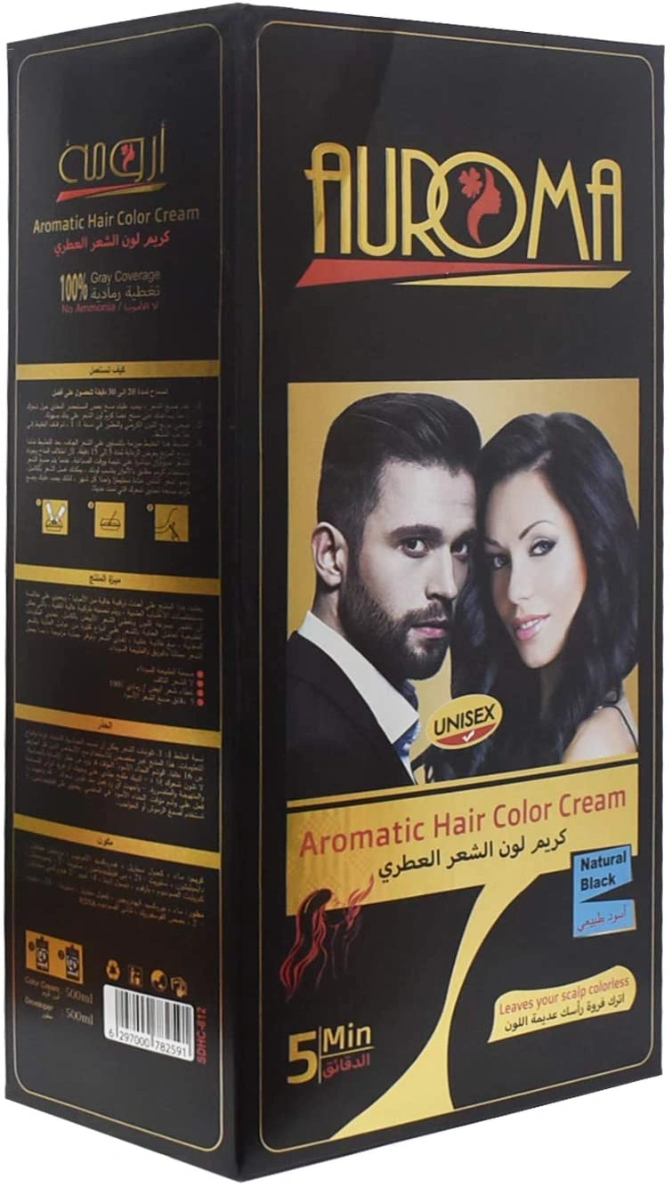 Auroma Natural Black Apple Anaerobic Hair Color Cream For Unisex 1000