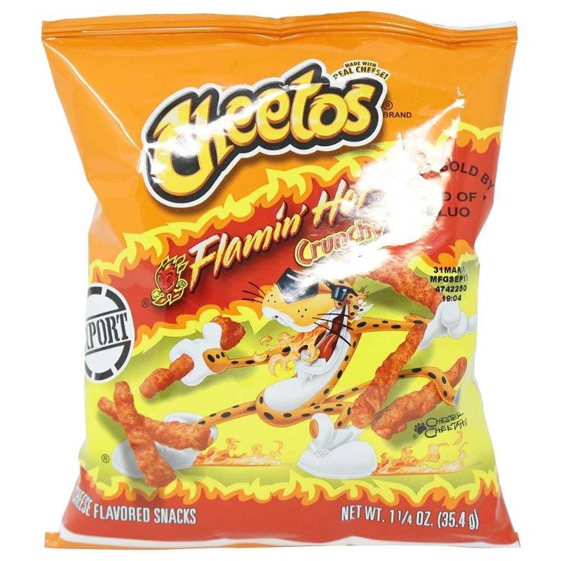 Cheetos Crunchy Flamin' Hot Cheese Snacks, 285g/10oz {Imported from Canada}