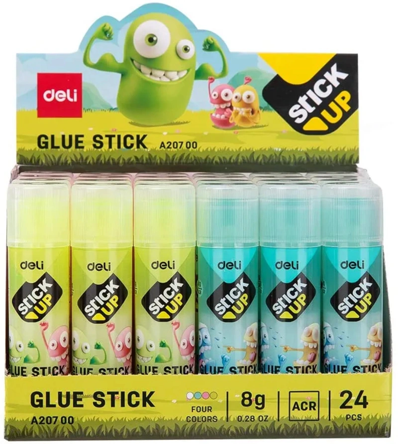 Deli Gel Glue Stick 8 gr Bumpees Design Multicolor Wholesale Tradeling