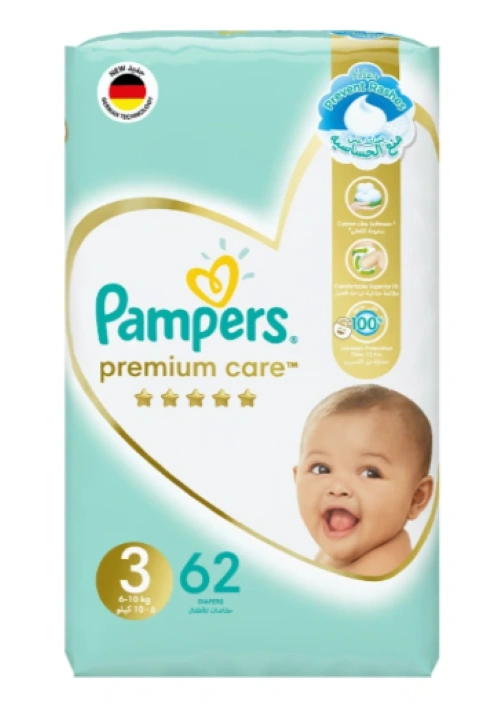Pampers Premium Care Size 3, 62 Pieces x 2
