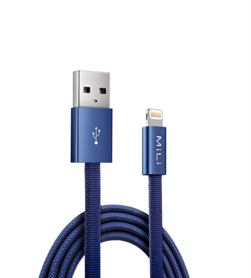 MiLi Stylish Lightning To USB Cable 1.2m - Blue