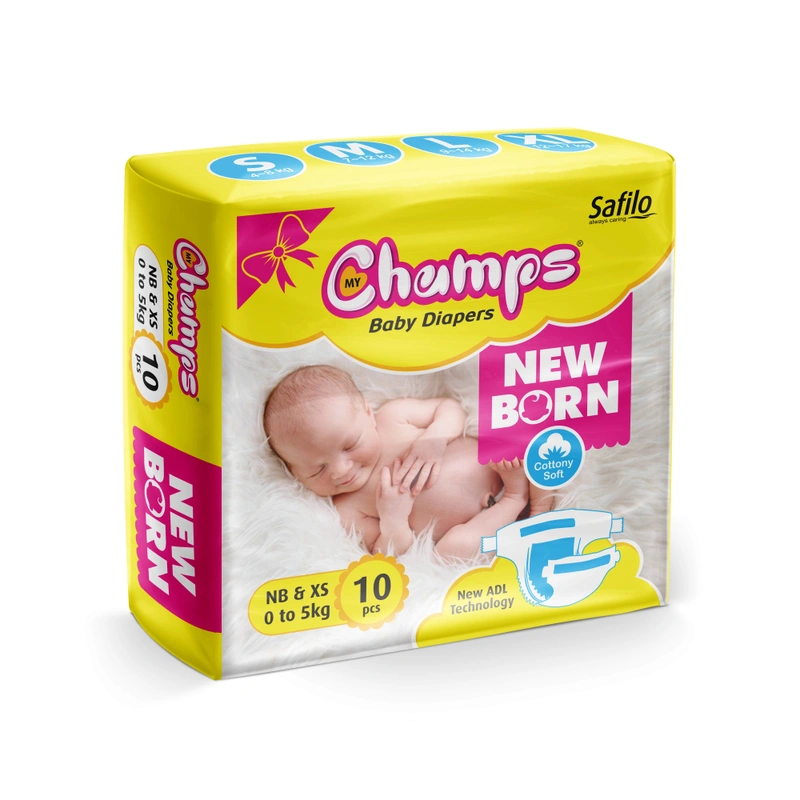 Champs New Born Open Type Diapers NB Pack of 10