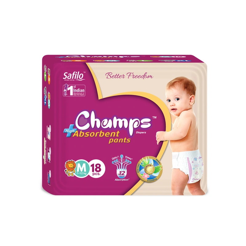 Champs Pants Baby Diaper M Pack of 18