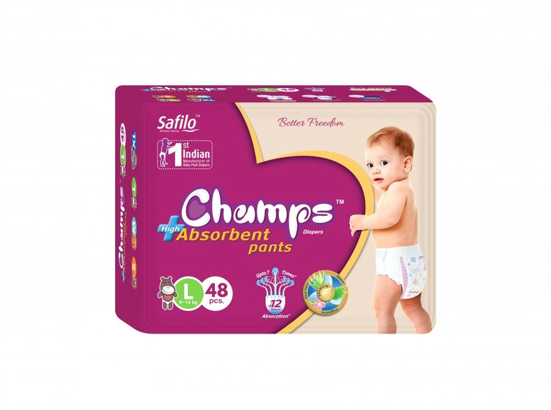 Champs Pants Baby Diaper L Pack of 48