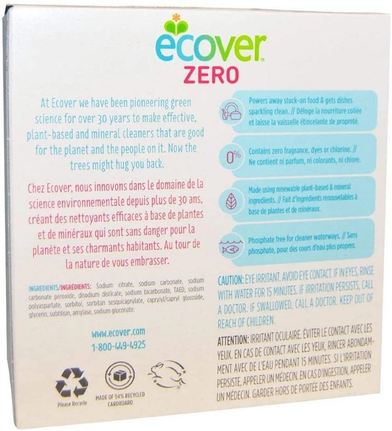 Ecover Zero Automatic Dishwasher Tablets Fragrance Free 25 Tablets