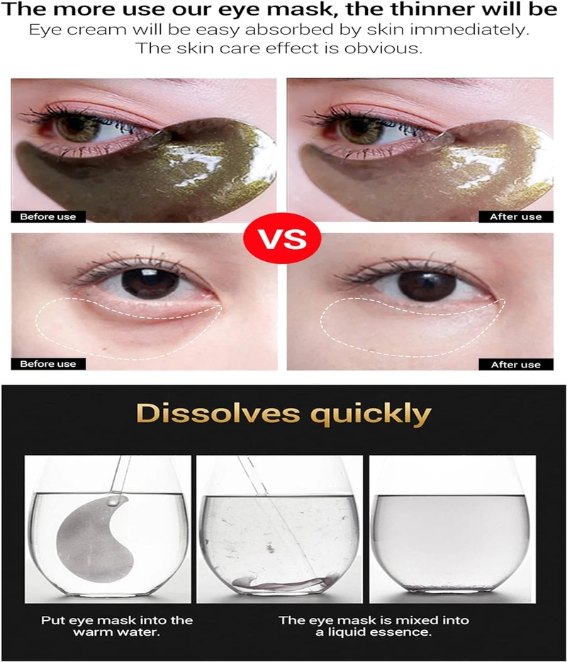 Lanbena Gold Black Pearl HydraGel Eye Patches 30 Pairs Wholesale