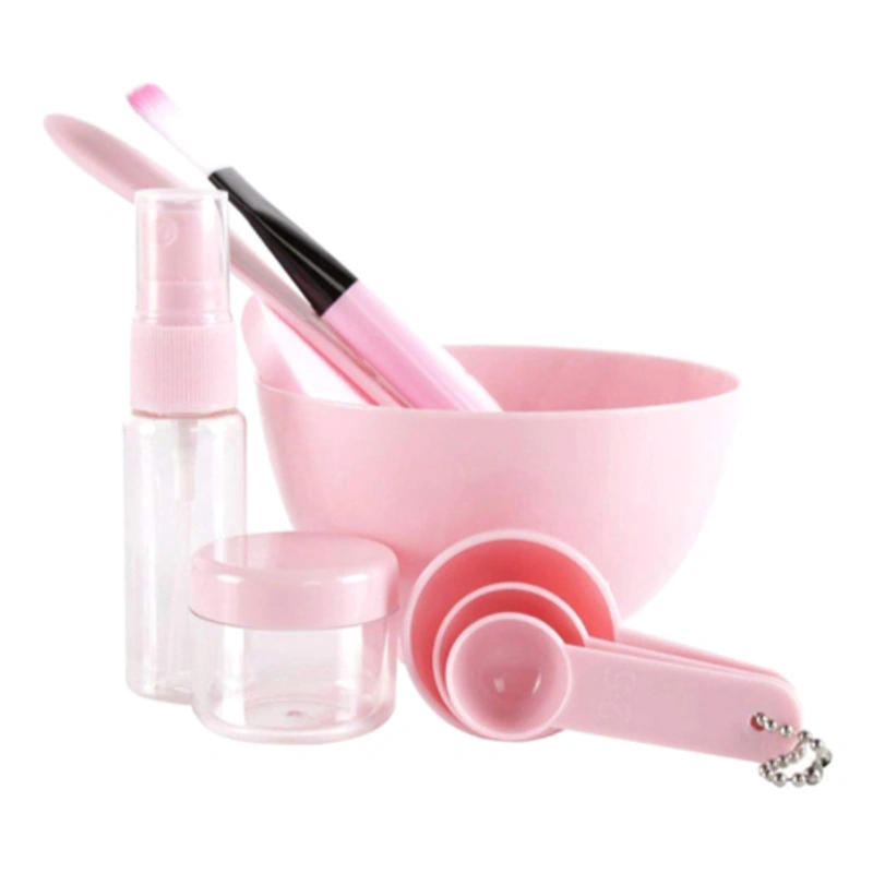 Set of 9 Pcs Mixing Bowl Make Up Set For Women - Pink
