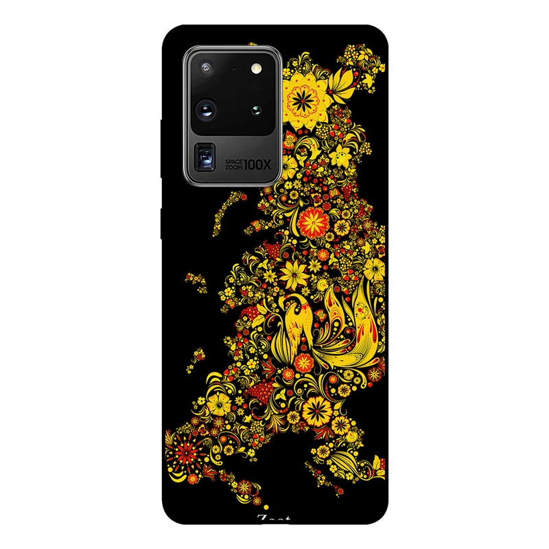 Zoot  Premium Quality Design Case Cover Compatible For Samsung Galaxy S20 Ultra Yellow Flowers