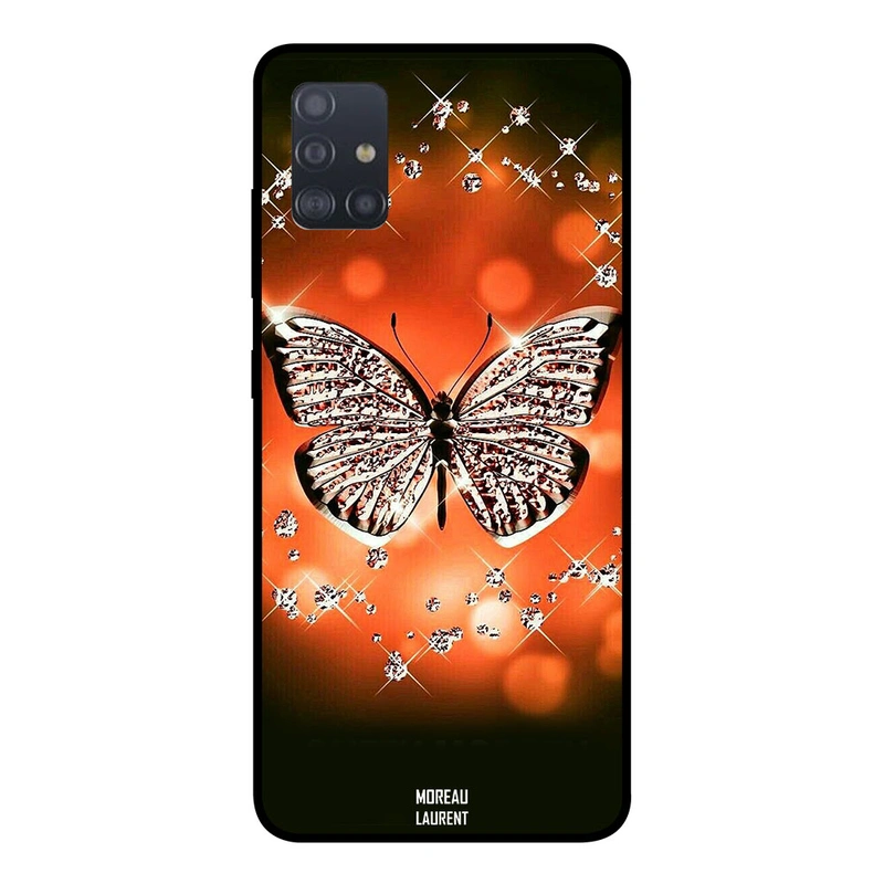Moreau Laurent Samsung Galaxy A51 Protective Case Cover Cute Golden Butterfly