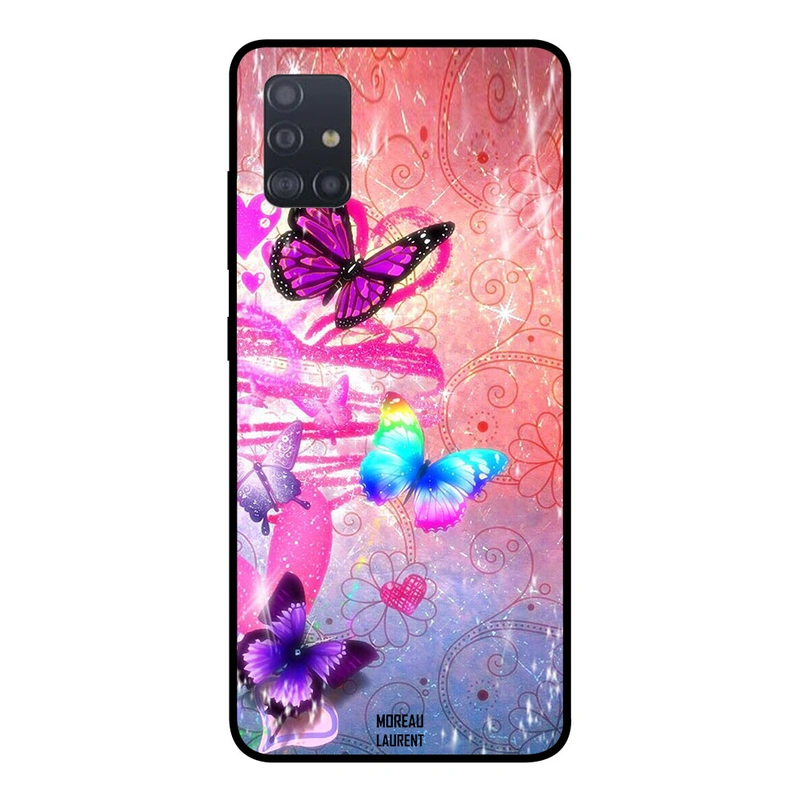Moreau Laurent Samsung Galaxy A51 Protective Case Cover Rainbow And Multi Color Butterflies