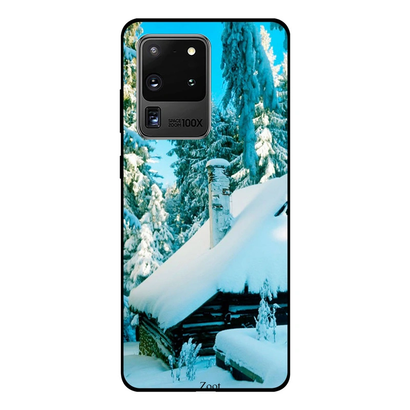 Zoot  Premium Quality Design Case Cover Compatible For Samsung Galaxy S20 Ultra Snow House