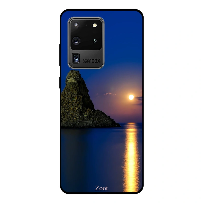 Zoot  Premium Quality Design Case Cover Compatible For Samsung Galaxy S20 Ultra Sunset Across Island