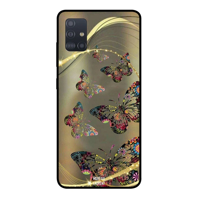 Moreau Laurent Samsung Galaxy A51 Protective Case Cover Lighting Colorful Butterflies