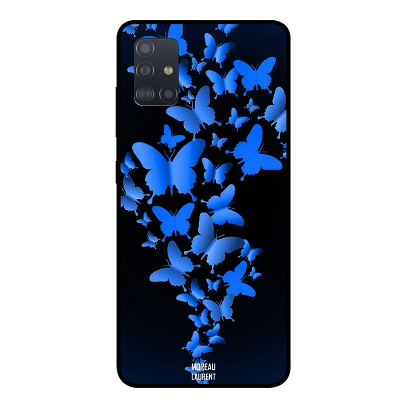 Moreau Laurent Samsung Galaxy A51 Protective Case Cover Blue Butterflies