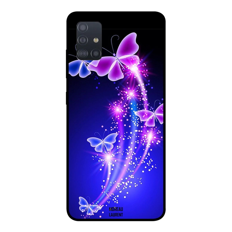 Moreau Laurent Samsung Galaxy A51 Protective Case Cover Blue Pink Butterflies