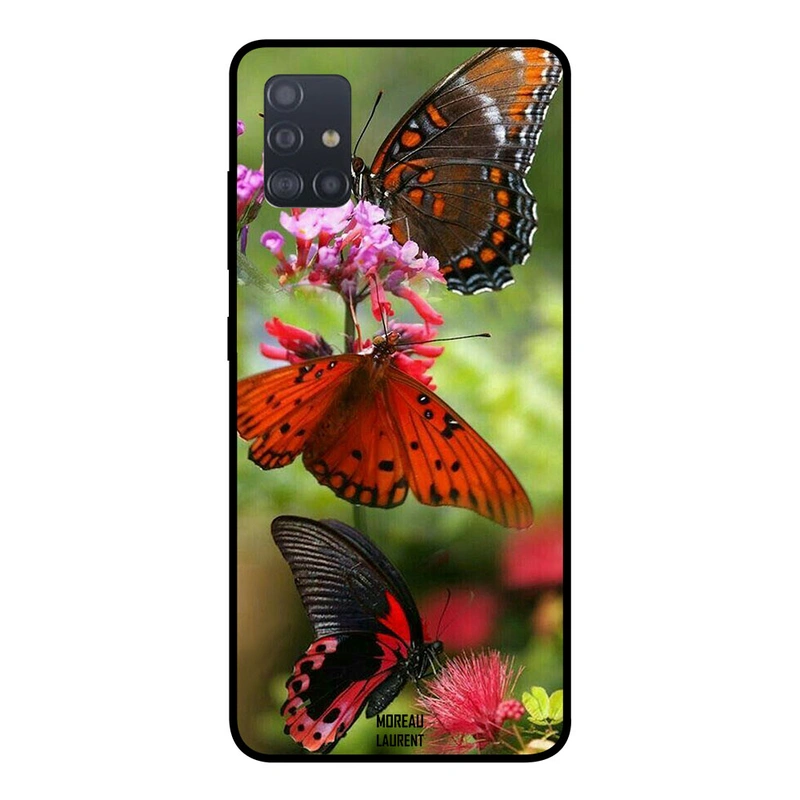 Moreau Laurent Samsung Galaxy A51 Protective Case Cover Three Beautiful Butterflies In A Row