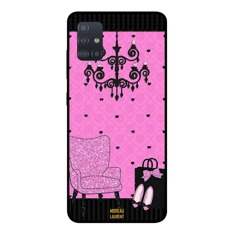 Moreau Laurent Samsung Galaxy A51 Protective Case Cover Black & Pink Combination