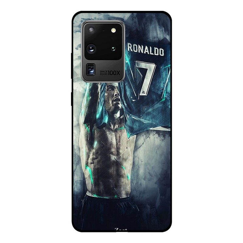 Zoot  Premium Quality Design Case Cover Compatible For Samsung Galaxy S20 Ultra Ronaldo Blue