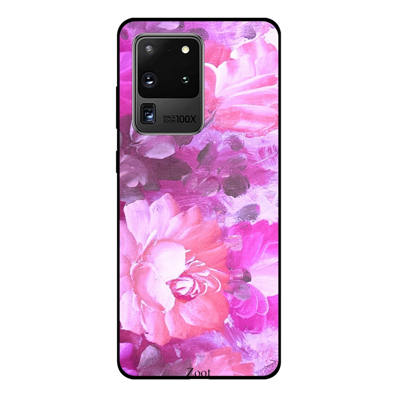 Zoot  Premium Quality Design Case Cover Compatible For Samsung Galaxy S20 Ultra Pink Floral