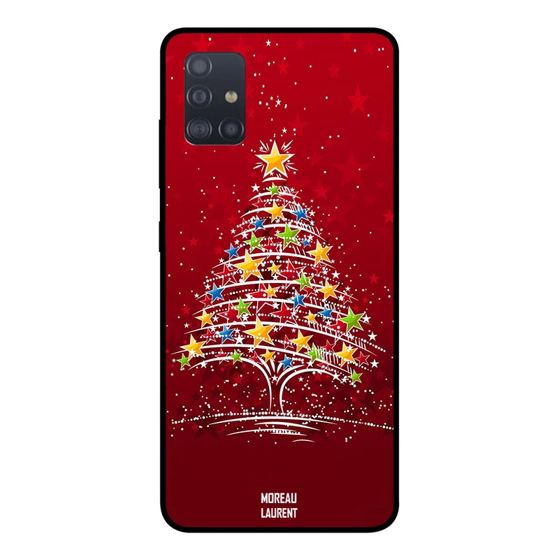 Moreau Laurent Samsung Galaxy A51 Protective Case Cover Christmas Tree Made From Stars